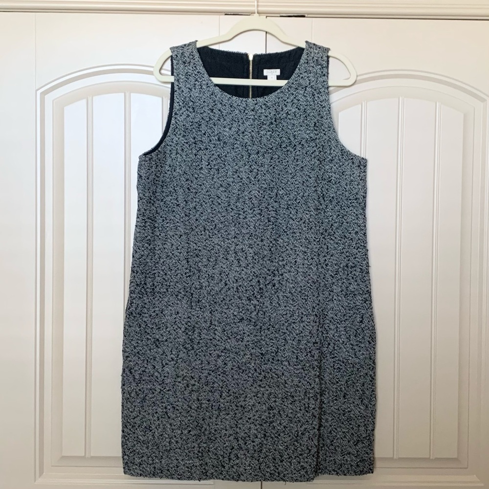 J.Crew Herringbone Tweed Shift Dress - Picture 4 of 11